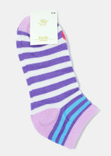 Load image into Gallery viewer, Soft Striped &amp; Apple Low-Cut Socks
