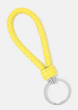 Load image into Gallery viewer, Faux Leather Weaved Keychain
