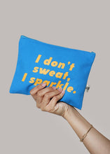Load image into Gallery viewer, Re-Use Canvas Pouch - Sweat &amp; Sparkle
