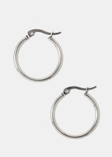 Load image into Gallery viewer, Small Smooth Metal Hoop Earrings
