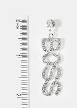 Load image into Gallery viewer, Rhinestone "BOSS" Drop Earrings

