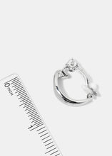 Load image into Gallery viewer, Textured Half Hoop Clip On Earrings
