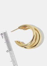 Load image into Gallery viewer, Layered Thick Open Hoop Earrings
