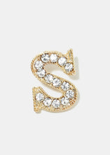 Load image into Gallery viewer, Gold Rhinestone Letter Earrings
