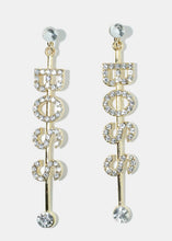Load image into Gallery viewer, Dangling Rhinestone "BOSS" Earrings
