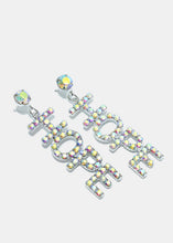 Load image into Gallery viewer, Rhinestone "HOPE" Dangle Earrings
