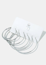 Load image into Gallery viewer, 3-Pair Flat Hoop Earrings
