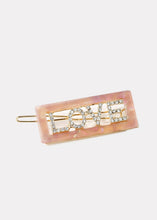 Load image into Gallery viewer, Resin Rectangle "LOVE" Barrette
