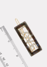 Load image into Gallery viewer, Resin Rectangle "LOVE" Barrette
