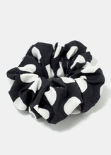 Load image into Gallery viewer, Black &amp; White Pattern Scrunchie
