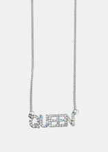 Load image into Gallery viewer, Rhinestone "QUEEN" Pendant Necklace
