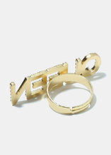 Load image into Gallery viewer, "QUEEN" Rhinestone Ring
